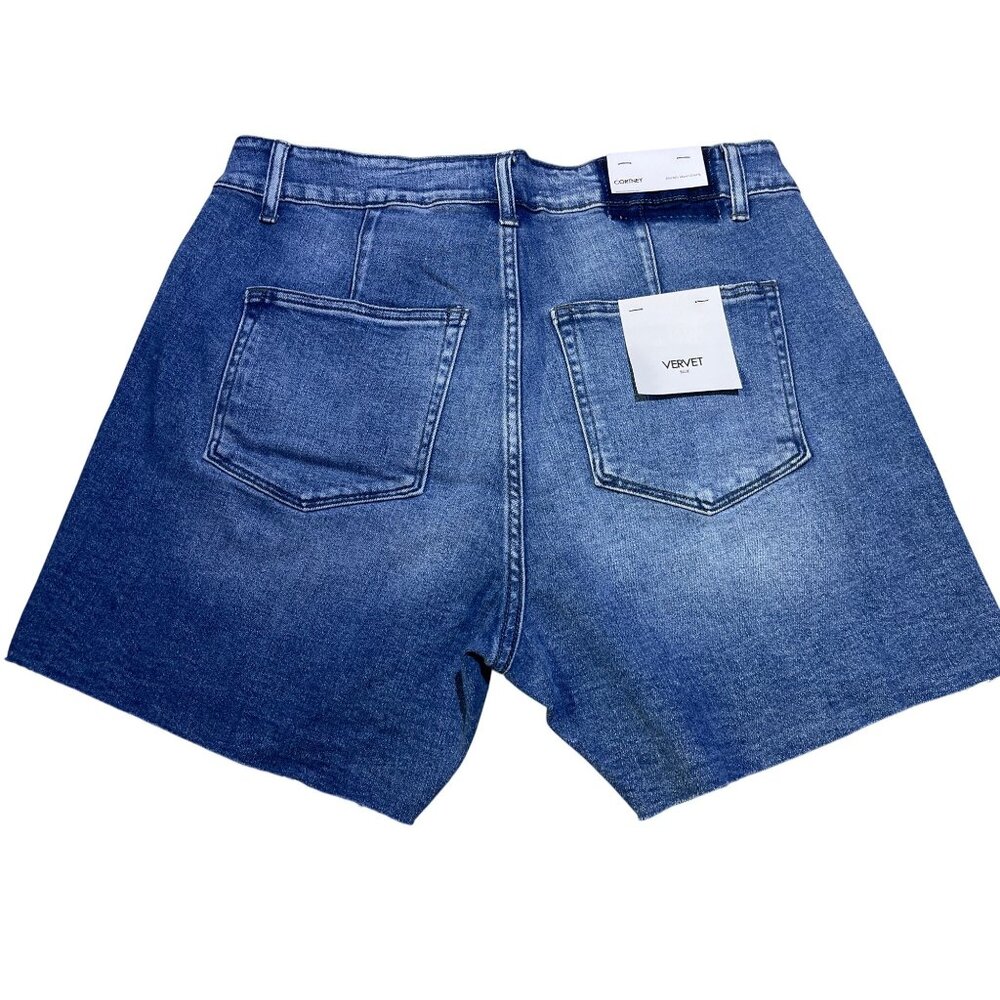 Vervet Blue Womens  Size 16W Cortney Stretch Mom Shorts - Picture 2 of 9
